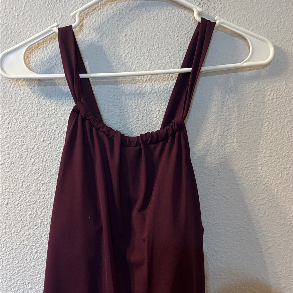 Athleta Crisscross Back Dress in Deep Burgundy - Picture 2 of 7